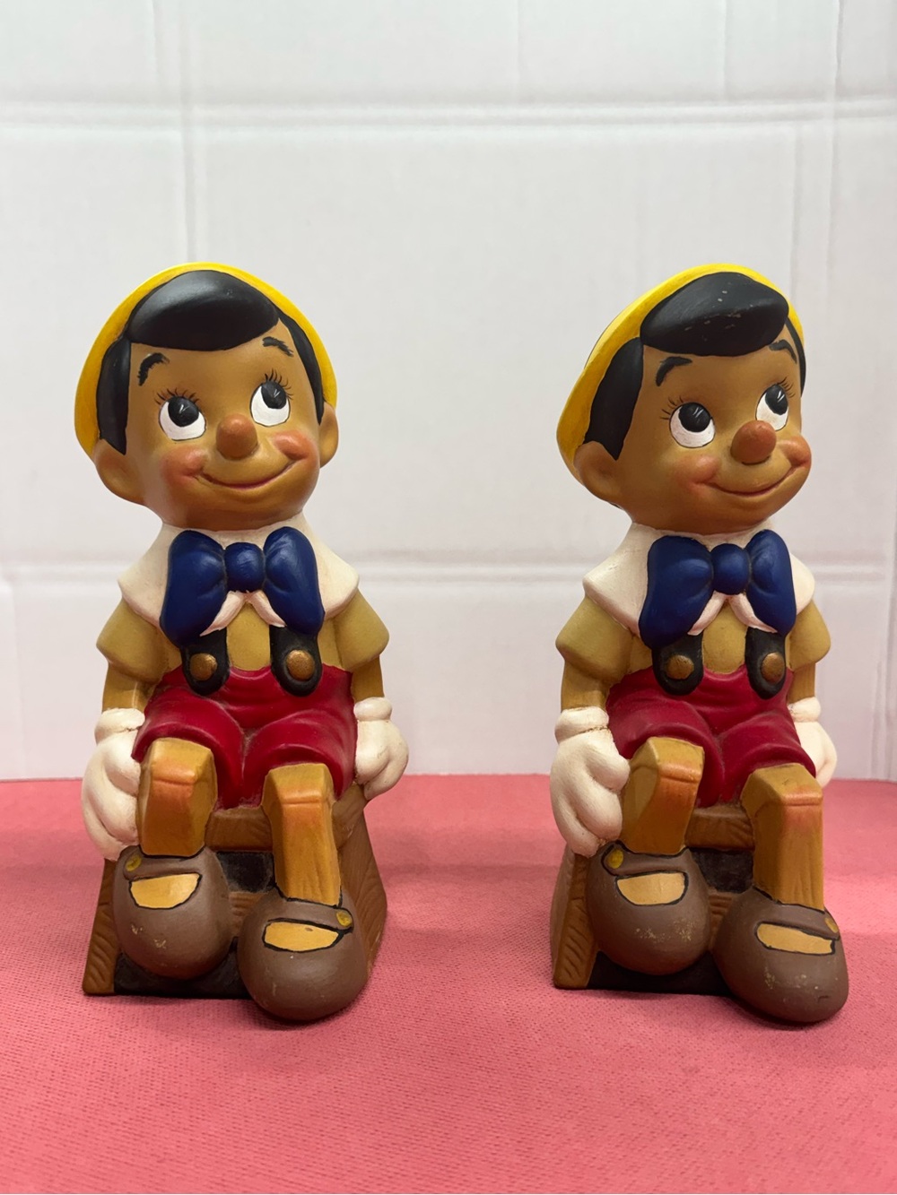 Classic Pinocchio Hand Painted Figures/Bookends